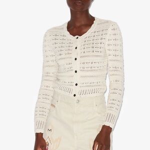 Isabel Marant Etoile Ajaline Cotton Knit Cardigan Cream Color Womens Size 42